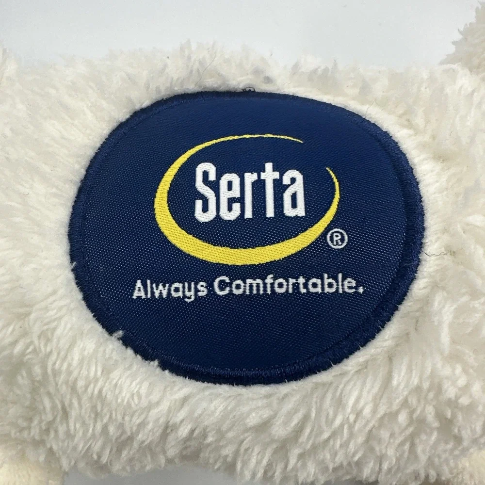 VTG Serta Mattress #1 Counting Sheep Plush Stuffed Animal 2000 Curto Toy White‎